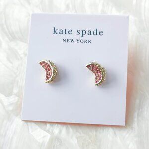 Kate Spade • fruit salad pavé grapefruit gold pink stud earrings